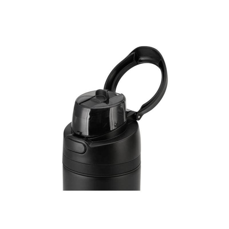 AERO SIP - Hans Larsen Recycled Stainless Steel Bottle with Dual Sip Lid - Black