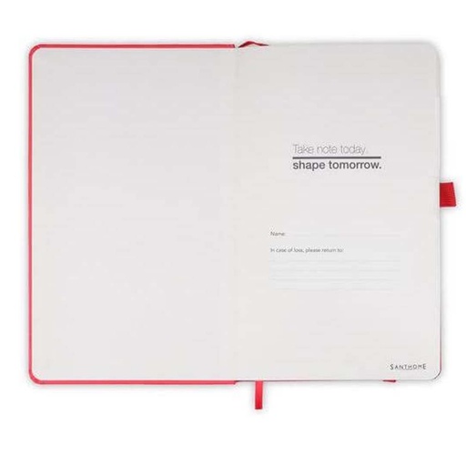 BARON - Santhome Expanded A5 Hard Cover Notebook - Red
