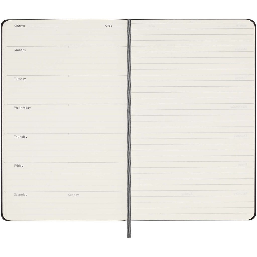 Moleskine Undated 12 Month Weekly Planner - Hard Cover - Large