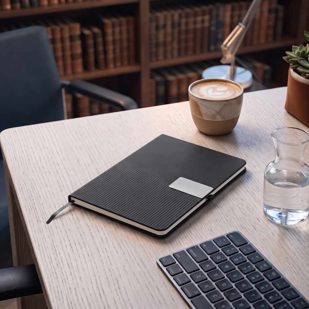 RIPPLE - Giftology A5 Hard Cover Notebook - Black 