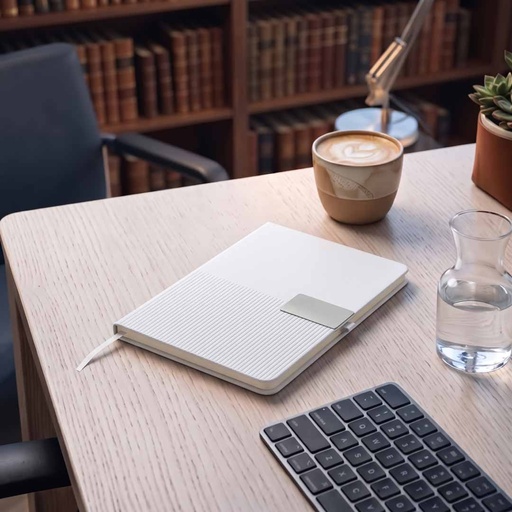 RIPPLE - Giftology A5 Hard Cover Notebook - White