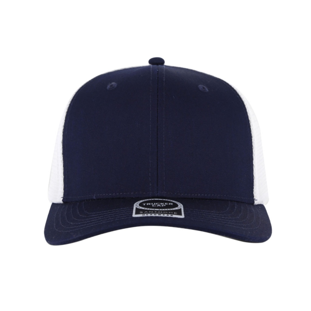 SWIFT - Santhome 6 Panel Trucker Cap - Navy / White
