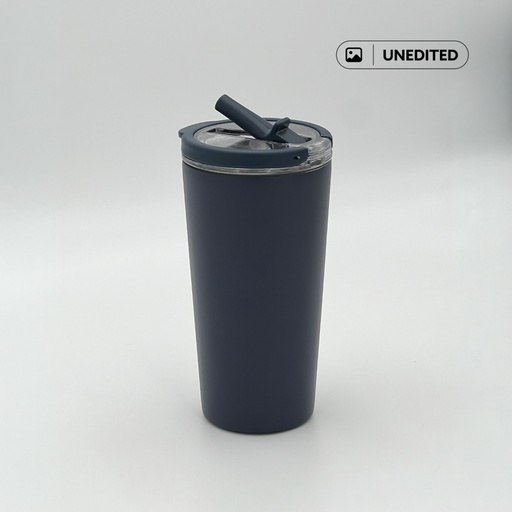 MARBELLA - Hans Larsen Double Wall Tumbler with Sip Lid 600 ml - Navy Blue