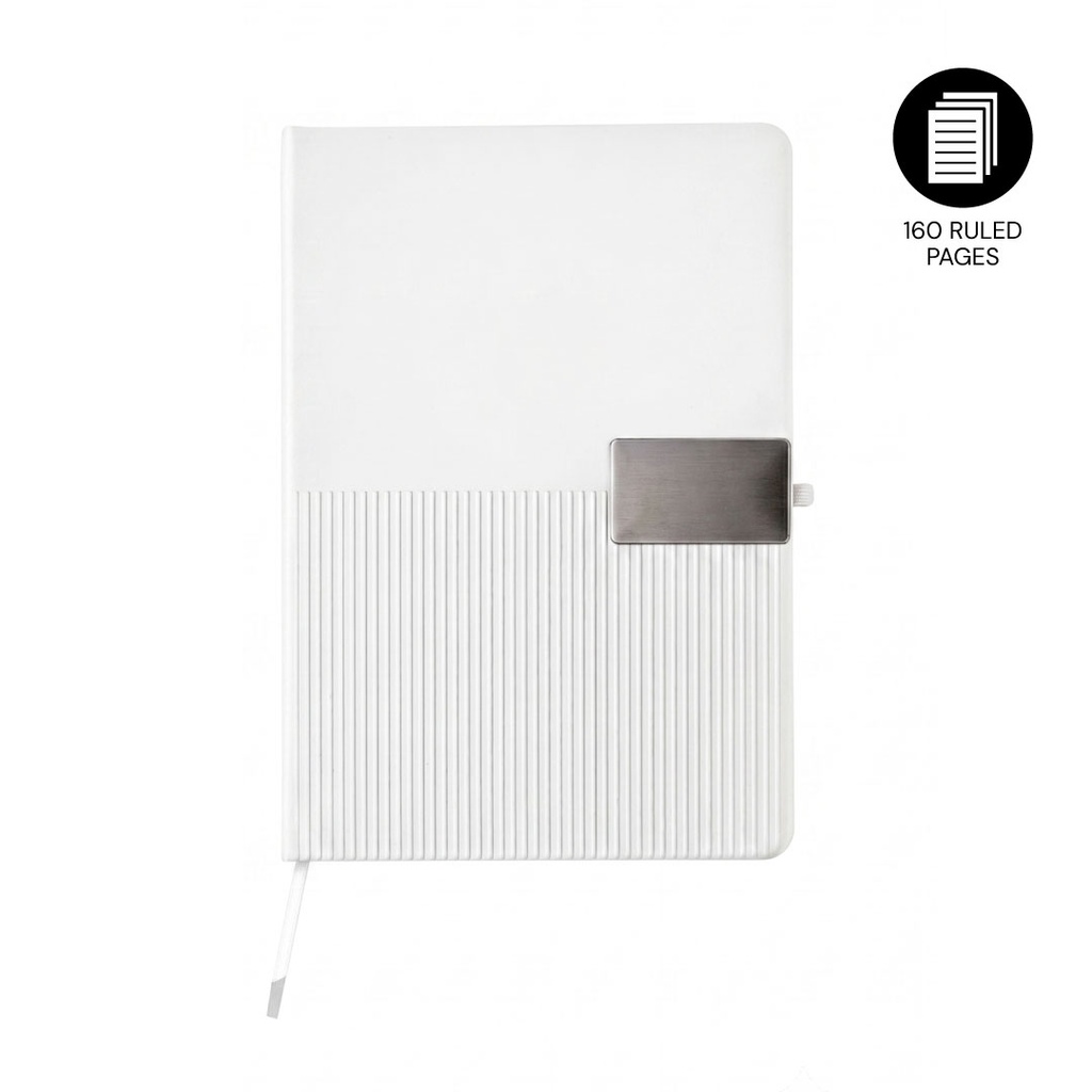 RIPPLE - Giftology A5 Hard Cover Notebook - White