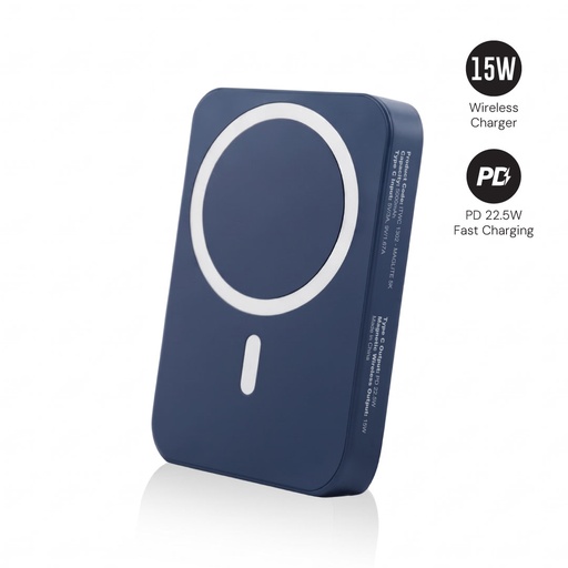 [ITWC 1302] Maglite 5K - 5000 mAh Magnetic Wireless Power Bank - Navy Blue 